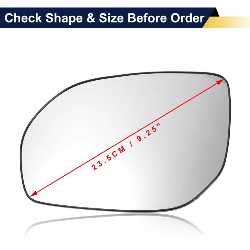 VISMIRROR Car Rearview Left Driver Side Mirror Glass Replacement W/Backing