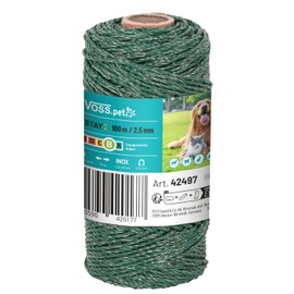 VOSS.farming Pasture Fence Wire 100 m 3 x 0.20 NIRO Green