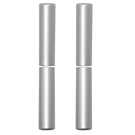 JUVA Anuba Decorative Sleeves Round Slip-on Sleeves for 3 DIM Door Hinge SFS Door Hinge Diameter 15 mm Aluminium Matt Chrome Hinge Sleeves for Strap Height 112 mm 2 Pairs - Cover Caps - Cover Cap Door