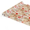 ANRO Christmas Tablecloth, Washable, Oilcloth, Red, Beige, 180 x 140