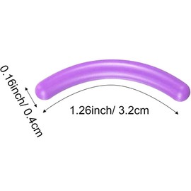 Jeufond 80 pcs Eyelash Curler Refills, Eyelash Curler Pads, Silicone Rubber Universal Eye lash Curler Replacement Refills with Clear Storage Box (Purple)