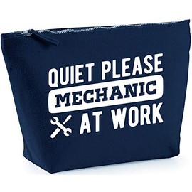 Hippowarehouse Quiet please mechanic at work printed make up cosmetic wash bag 18x19x9cm