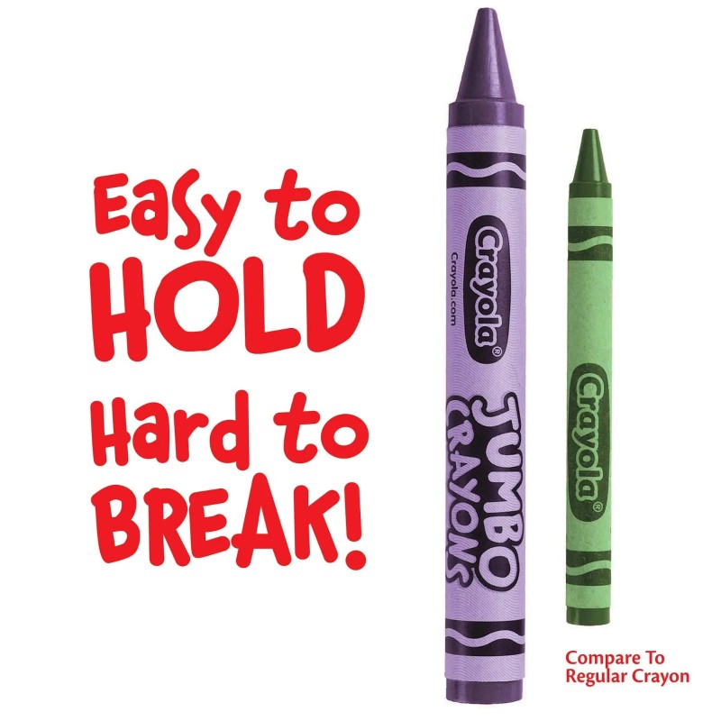 Crayola Jumbo Crayon Set, 8-Colors