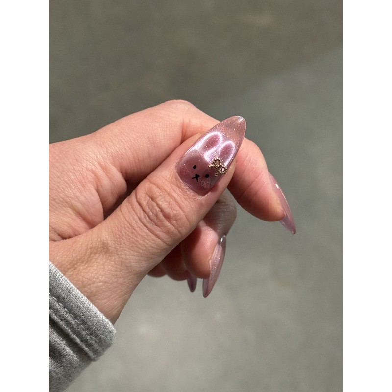 Bunny Heart Magnetic Nail Hologram Beam - M-Stiletto / 버니