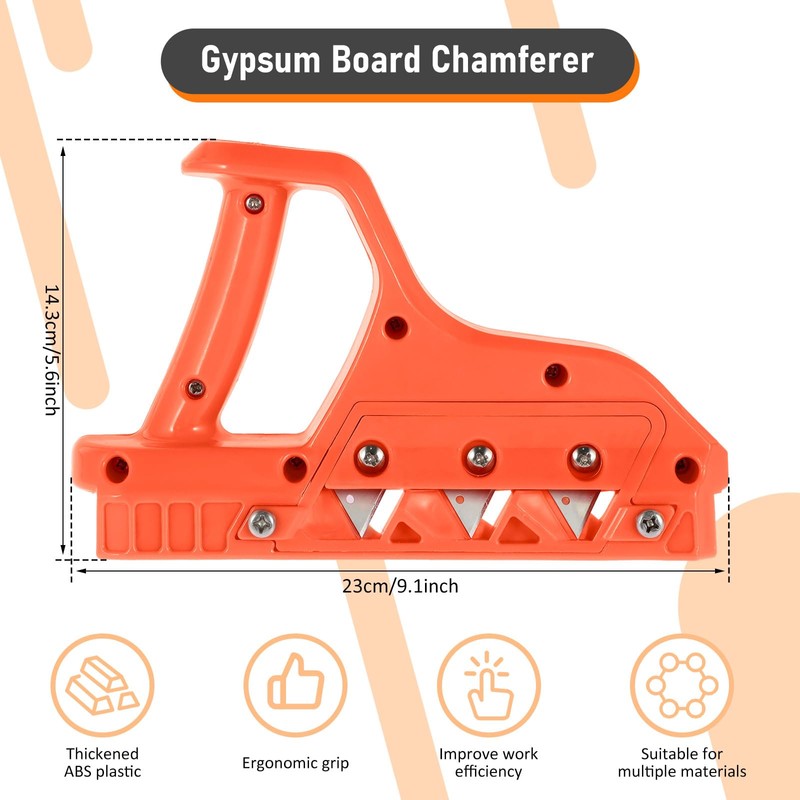 Plasterboard Fast Cutter, Plasterboard Edger Gypsum Board with 10 Blades,