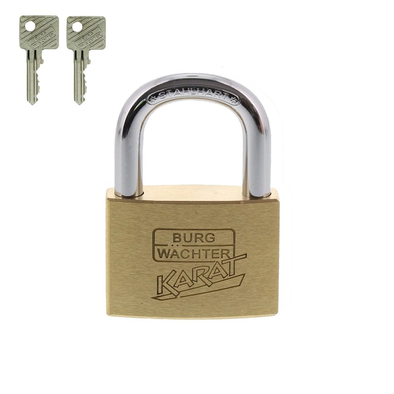 BURG WÄCHTER Cylinder Padlock 116 20, Karat 217 50/6 SB