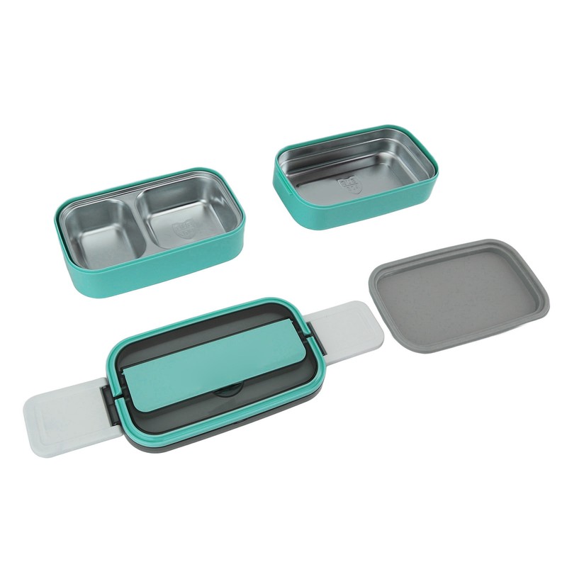 Lunch Box Double Layer Microwave Safe Leakage Proof Stainless Steel