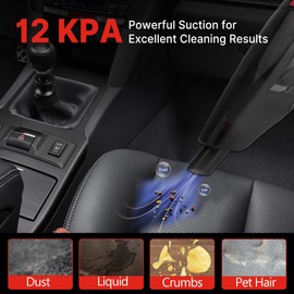Shop-Vac Cordless Handheld Vacuum Cleaner, 12.0 Peak Kpa 12V High Power Handheld Vacuum Cordless Rechargeable, Dustbuster Vacuum with Attachments, Filters for Home, Garage, Car