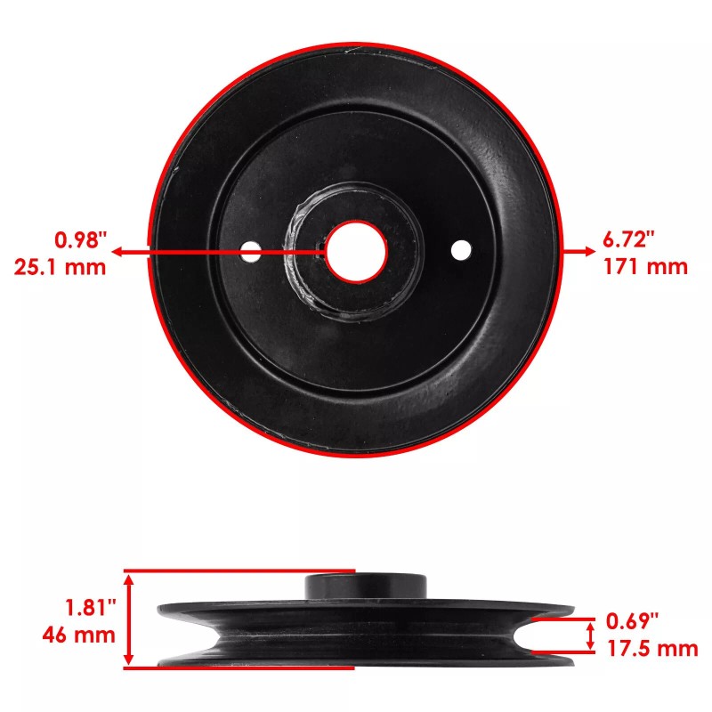 Caltric 539104420 539107408 Spindle & Pulley for Husqvarna BZ6127 BZ7234