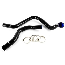 G-PLUS Silicone Radiator Coolant Hose Pipe Kit Clamps Compatible With 1988-1991 Honda Civic Crx Sir VT EE8 EE9 EF8 EF9 B16A,Black