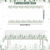 Lianxuia 3Pcs Sage Green Tablecloth, 54 x 108 Inch Eucalyptus