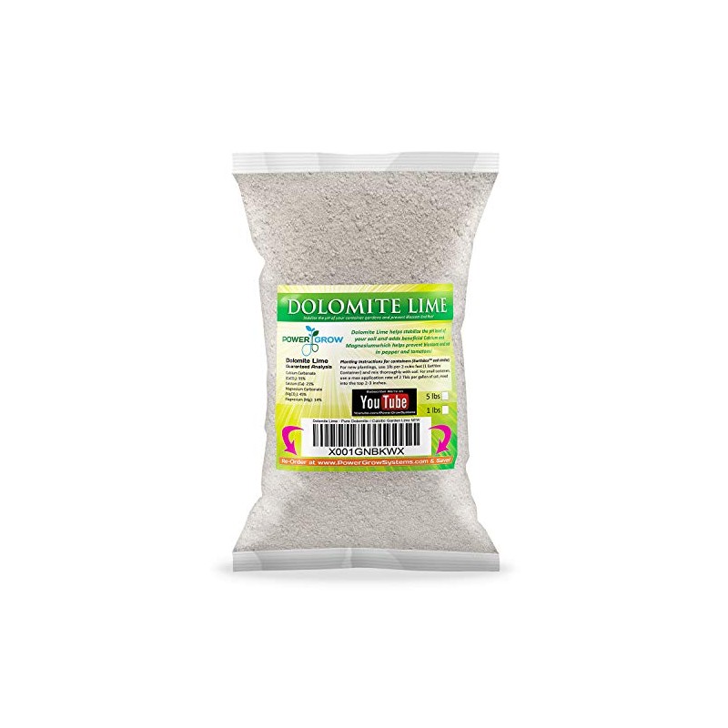 Dolomite Lime - Pure Dolomitic/Calcitic Garden Lime (5 Pounds)