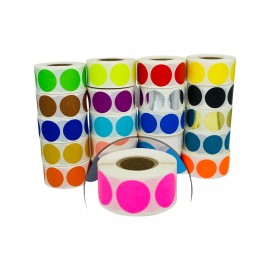 Labels and More 1" Round Color coded Inventory Dots Labels Stickers One Roll of 500 PINK