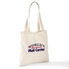 CafePress World's Most Awesome Mail Carrier Tote Bag Reusable Natural