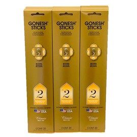 Gonesh Incense Sticks #2 Perfumed with Oils & Spices Lot of 12