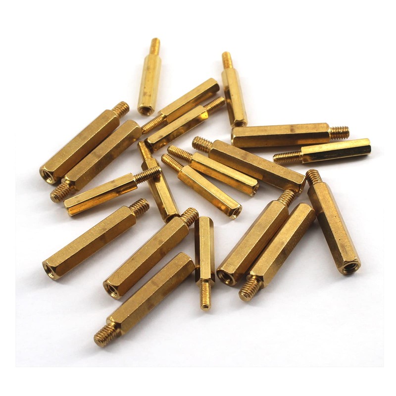 6pcs M5x50+7 Hex Copper Column Brass Screw Computer Motherboard Spacer