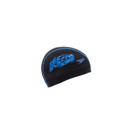 [Speed] Swim Cap, 3D Logo Mesh Cap, Unisex, Blue, L