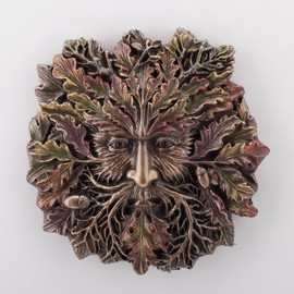 Veronese Design Greenman Wall Plaques (Polystone, Autumn Small)
