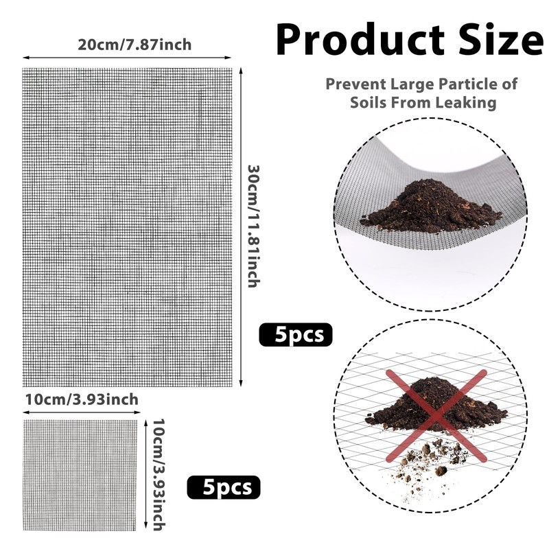 Flower Pot Hole Mesh Pad 10PCS 11.8 X 7.8 Inch/