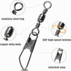 SHADDOCK 100pcs Barrel Swivel with Safty Snap Connector Fishing Tackle