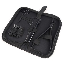 GlamorDove Hair Extension Tool Kit for Sewing Weft Extensions Hair Extension Pliers with 2 Holes Microlink Pliers Hair Loop Pulling Needle Tool Pliers for Micro Beads