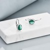 CRMAD Malachite Earrings for Women Sterling Silver Malachite Leverback Earrings