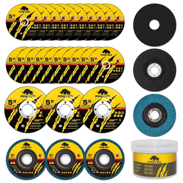Grinding Cutting Wheels 5 inch Set - PRETEC 5" 20