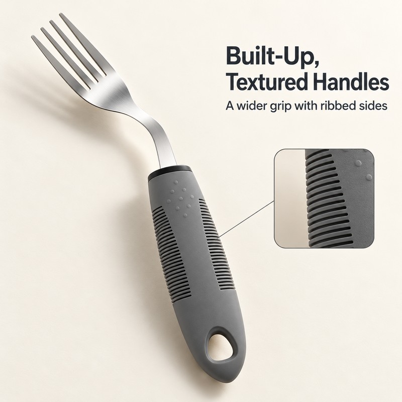 Adaptive Utensils for Seniors – Adjustable Fork and Spoon Set