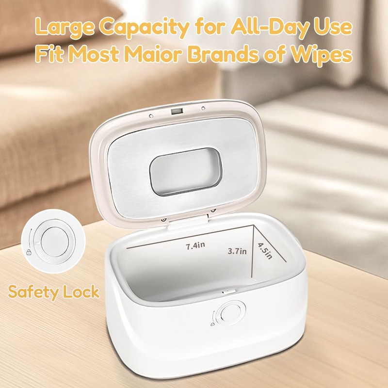 Baby Wipe Warmer with Night Light,Innovative Spring Design,Baby Wet Wipes