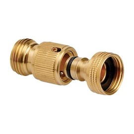 Underhill Quick Connect Solid Brass Connector 3/4-inch M/F GHT for Garden Water Hose, Fittings, Attachment, Parts, A-QC075