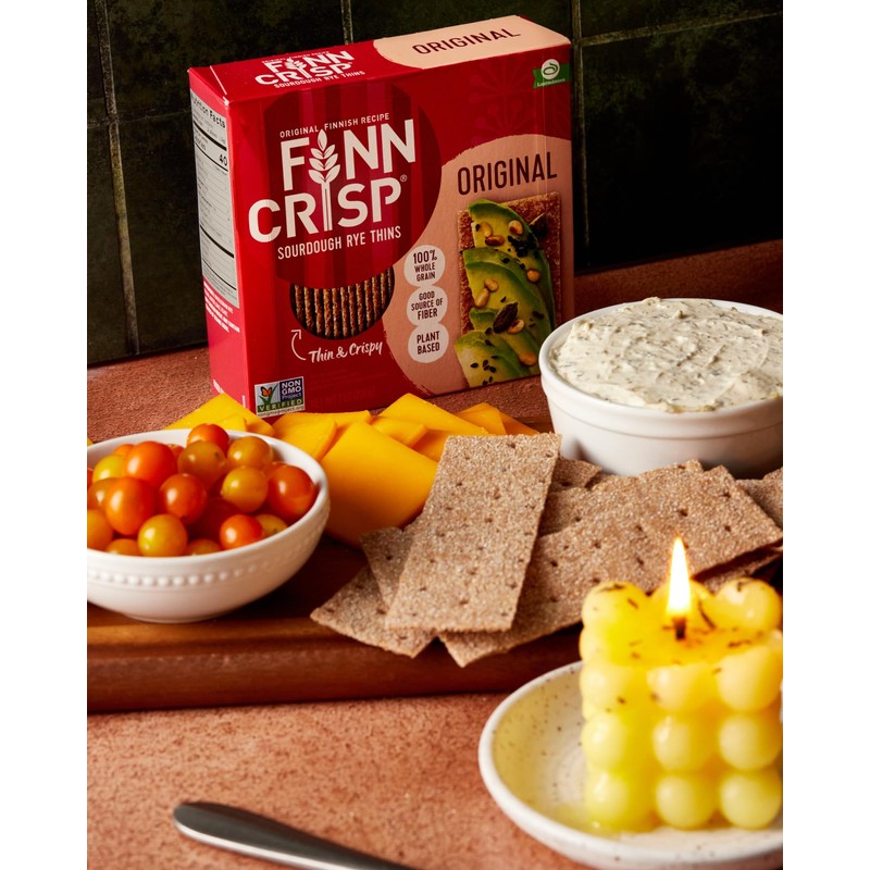 Finn Crisp Sourdough Rye Thins, Original Crispbread, 7 Ounce Boxes