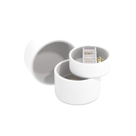Stackers Pebble Bedside Trinket Box, White
