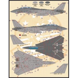Furball Aero-Design 1/48 Furball F-14 Stencils and Data Decals