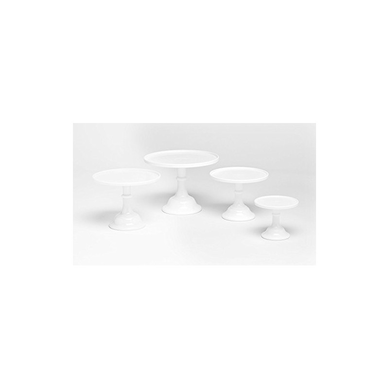 Milk White 6" Glass Cake Stand - By Mosser Glass
