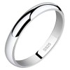 Meixao Unisex Solid 925 Sterling Silver Highly Polished Wedding Ring