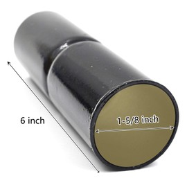 (10 Pack) 1-5/8'' OD x 6'' Heavy-Duty Top Rail Sleeve for Chain Link Fence Galvanized Steel Top Rail/Pipe,Black