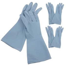 Zerodeko 3Pairs Reusable Cleaning Gloves for Dishwashing Kitchen Use Comfortable Protection for Household Tasks S for Washing Dishes and Food