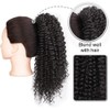 Vigorous Drawstring Ponytail Extension 14Inch Short Afro Kinky Curly Ponytail
