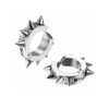 Punk Rivets Clip on Hoop Earrings Set Stainless Steel Spikes
