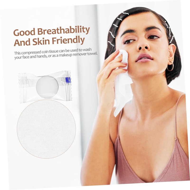 Outanaya Mini Compressed Cotton Towel Sheets 100pcs Pack Ultra Absorbent