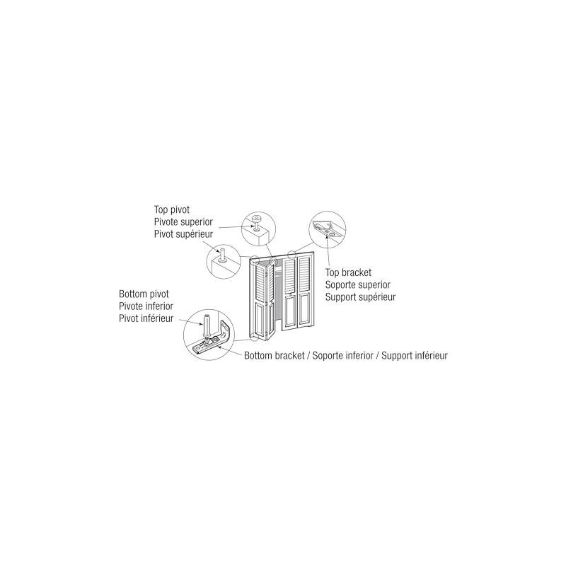 Prime-Line N 7534 Bi-Fold Door Hardware Repair Kit – Includes