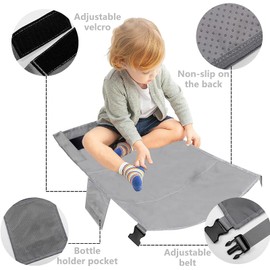 Joy Depot Toddler Airplane Bed Airplane Footrest Airplane Seat Extender for Toddler Rest Airplane Hammock Travel Accessories for Baby Boys Girls - Grey