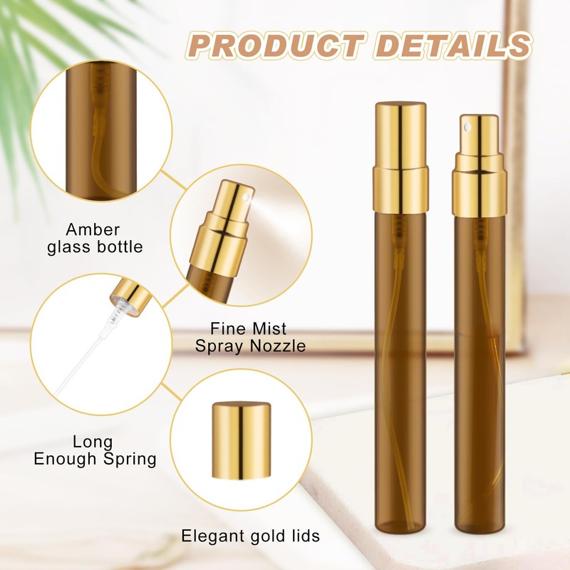 30 Pack Empty Mini Glass Spray Bottle Refillable Fine Mist