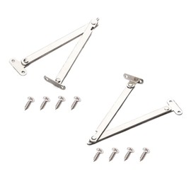 PAITOK Stainless Steel Furniture Cabinet Cupboard Door Hinge,2 PCS Flat 180 Degree Rotatable Folding Lid Stay Hinges Kitchen Door Box Lid Support Flap Hinges