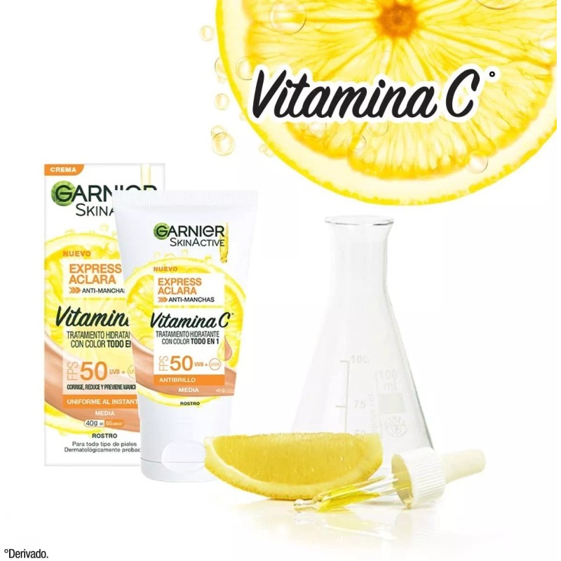 Garnier Tratamiento Hidratante Con Color Garnier Skin Active - 40gr