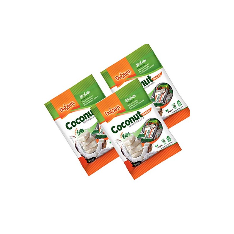 Natural Coconut Macaroon Bites - Individually wrapped coconut snacks Vegan,