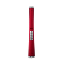 Colibri Aura Flat Flame Torch Lighter, Multi-Purpose Butane Refillable Cigar Lighter, Candle Torch Lighters, Camping Accessories and More. Single Large Flame Adjuster Wheel. (Matte Red & Chrome)