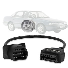 AMHTDOL OBDII Adapter Fit for Toyota 17 Pin OBD1 to 16 Pin OBD2 Diagnostic Cable,Compatible with to-yota Vehicles 17pin Connector, Work with ELM327 OBD2 Diagnostic Scanner Tool and Code Reader