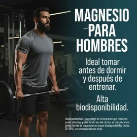 Citrato de Magnesio Tawr Elements para Hombres, Suplemento en Cápsulas                                                                                