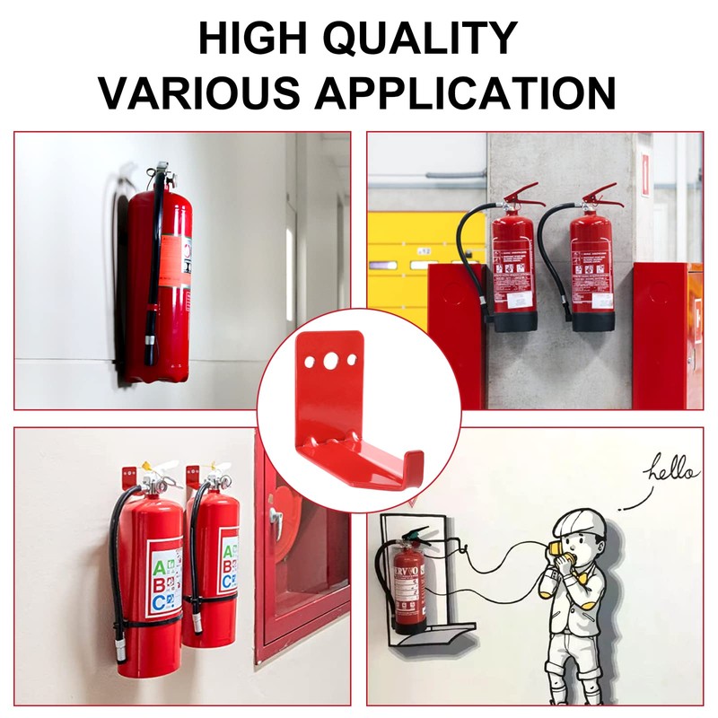 Huazu Fire Extinguisher Mount - 4 Pack Wall Hooks for